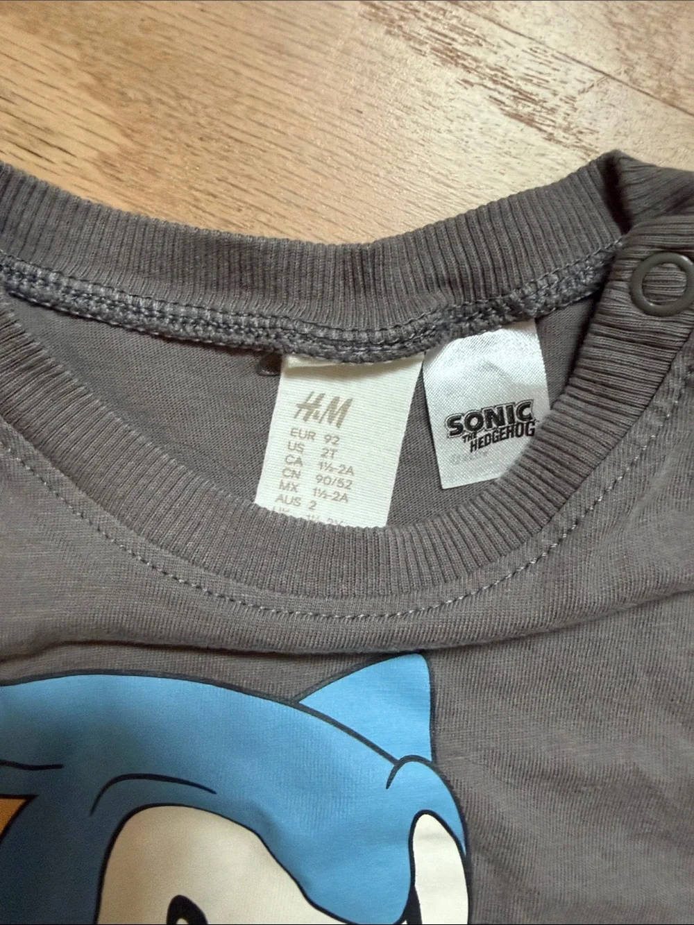 H&M Gray and Blue Sonic the Hedgehog Kids Matching Tee & Shorts Set